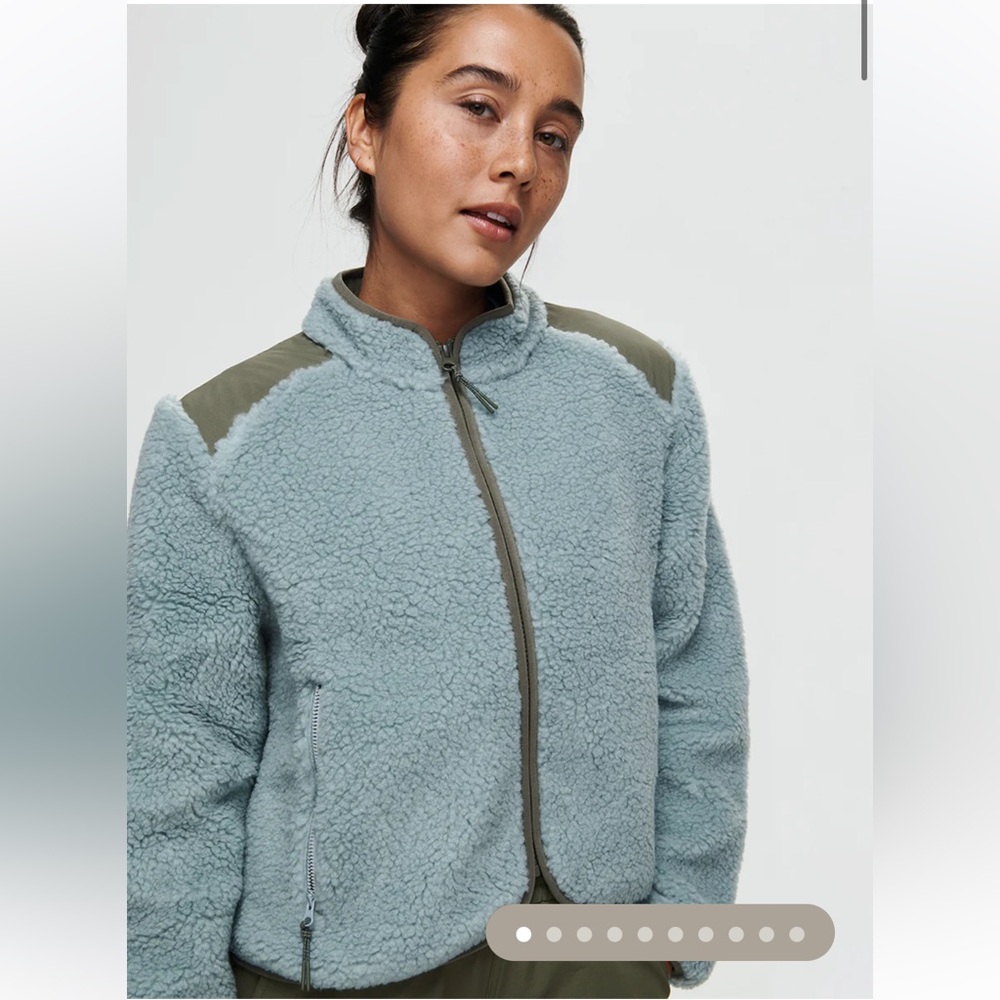 NWT Outdoor Voices Candy Italian Wool-blend Fleece Jacket in Steel Multi - S